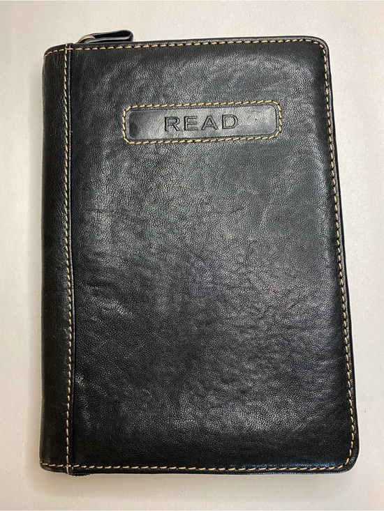 Fossil Accessories - Fossil Black Leather Tech Zip Case Notebook Pad Holder 6”X 8.75”